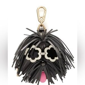 NWT Kate Spade Shaggy Dog Black Round Coin Purse/Key Chain
